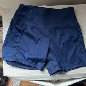 Women’s blue biker shorts with pockets Size: XS